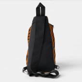 Orange Brown Black Stripes Crossbody Bag (Rückseite)