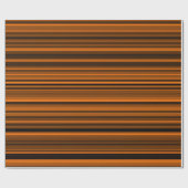 Orange Brown Black Stripes Geschenkpapier (Flach)