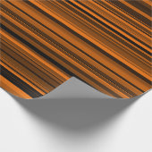 Orange Brown Black Stripes Geschenkpapier (Ecke)
