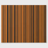 Orange Brown Black Stripes Geschenkpapier (Flach)