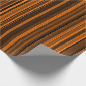 Orange Brown Black Stripes Geschenkpapier (Ecke)