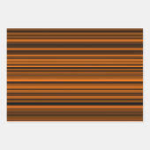 Orange Brown Black Stripes Geschenkpapier Set (Vorderseite 2)