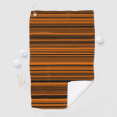 Orange Brown Black Stripes Golfhandtuch (Insitu)