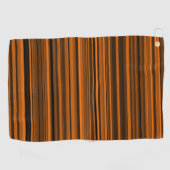 Orange Brown Black Stripes Golfhandtuch (Horizontal)