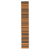 Orange Brown Black Stripes Großer Tischläufer (Vorderseite)