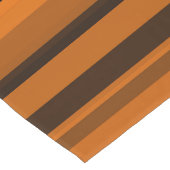 Orange Brown Black Stripes Großer Tischläufer (Ecke)