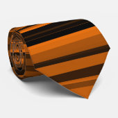 Orange Brown Black Stripes Krawatte (Gerollt)
