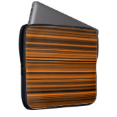 Orange Brown Black Stripes Laptopschutzhülle (Vorne Rechts)