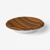 Orange Brown Black Stripes Pappteller (Gewinkelt)