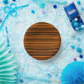 Orange Brown Black Stripes Pappteller (Party)