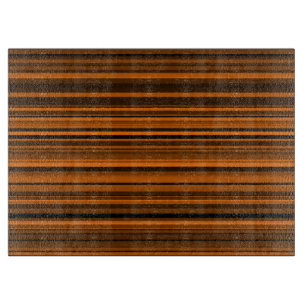 Orange Brown Black Stripes Schneidebrett