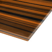 Orange Brown Black Stripes Schneidebrett (Ecke)