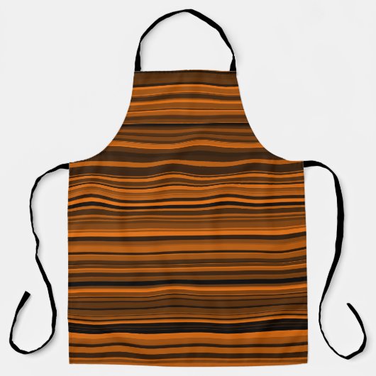 Orange Brown Black Stripes Schürze (Vorderseite)