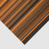 Orange Brown Black Stripes Seidenpapier (Detail)