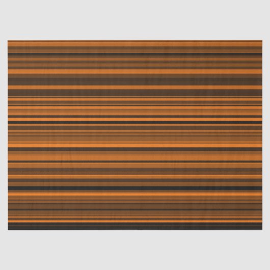 Orange Brown Black Stripes Seidenpapier (Vorderseite)