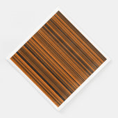 Orange Brown Black Stripes Serviette (Ecke)