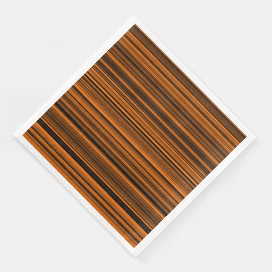 Orange Brown Black Stripes Serviette (Ecke)