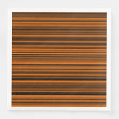 Orange Brown Black Stripes Serviette (Vorderseite)