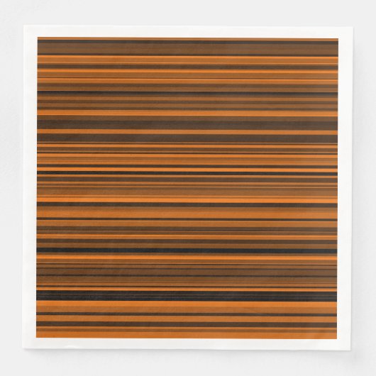 Orange Brown Black Stripes Serviette (Vorderseite)
