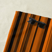 Orange Brown Black Stripes Strandtuch (Beispiel)
