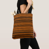 Orange Brown Black Stripes Tasche (Von Nahem)