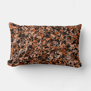 Orange Brown Black Triangle Nahtloses Muster Lendenkissen