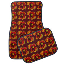 Orange Brown Blume Pattern