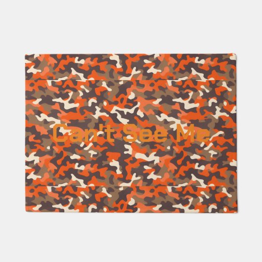 Orange & Brown Camouflage Fußmatte (Vorderseite)