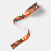 Orange & Brown Camouflage Satinband (Rückseite)