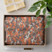 Orange & Brown Camouflage Seidenpapier (Geschenk)