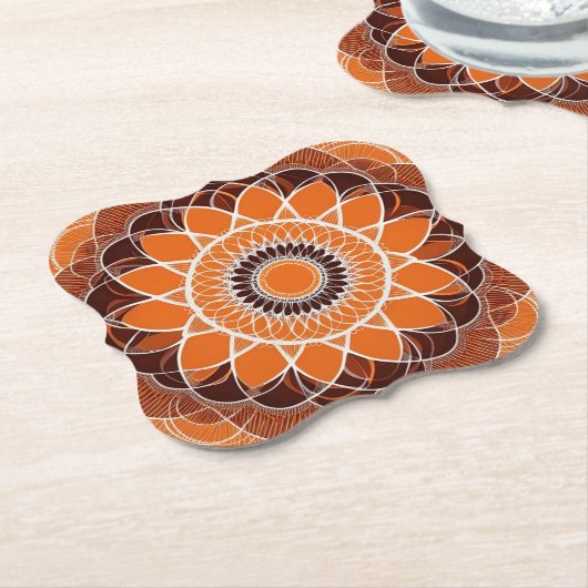 Orange Brown Cream Untersetzer (angewinkelt)