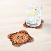 Orange Brown Cream Untersetzer (Vor Ort)