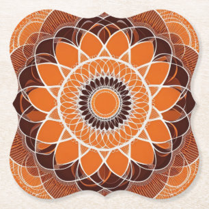 Orange Brown Cream Untersetzer