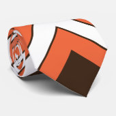 Orange Brown Diamond Geometric Krawatte (Gerollt)