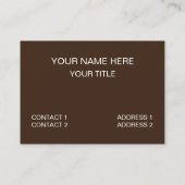 Orange Brown Diamond Geometric Muster Visitenkarte (Rückseite)