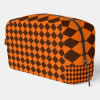 Orange Brown Diamond Schachbrett Muster Toilettenb