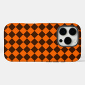 Orange Brown Diamond Schachbrett Pattern Case-Mate iPhone Hülle (Rückseite (Horizontal))