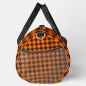 Orange Brown Diamond Schachbrett Pattern Duffle Bag (Rechts)