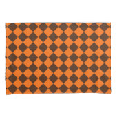 Orange Brown Diamond Schachbrett Pattern Kissenbezug (Vorderseite-Rechts)