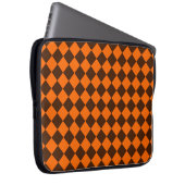 Orange Brown Diamond Schachbrett Pattern Laptopschutzhülle (Vorne Rechts)
