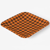 Orange Brown Diamond Schachbrett Pattern Pappteller (Gewinkelt)