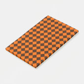 Orange Brown Diamond Schachbrett Pattern Post-it Klebezettel (angewinkelt)