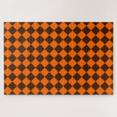Orange Brown Diamond Schachbrett Pattern Puzzle (Horizontal)