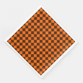 Orange Brown Diamond Schachbrett Pattern Serviette (Ecke)