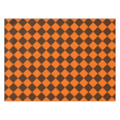 Orange Brown Diamond Schachbrett Pattern Tischdecke (Vorderseite (Horizontal))