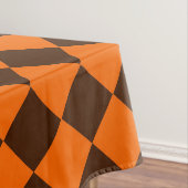 Orange Brown Diamond Schachbrett Pattern Tischdecke (Beispiel)