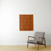 Orange Brown Diamond Schachbrett Pattern Wandteppich (Beispiel)