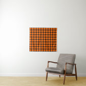 Orange Brown Diamond Schachbrett Pattern Wandteppich (Beispiel (Horizontal))