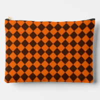 Orange Brown Diamond Schachbrett Pattern