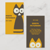 Orange Brown-Dreieck-symbolische Katze Visitenkarte (Vorne/Hinten)